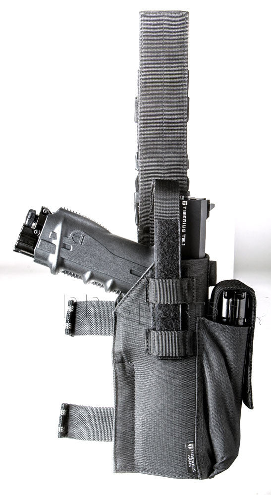 Tiberius Arms EXO Drop Leg Holster Black - Tiberius Arms