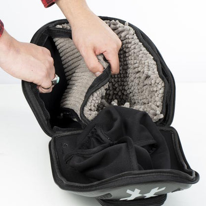 HK Army Exo Goggle Case - Black Carbon Fiber w/ Gold Zipper - HK Army