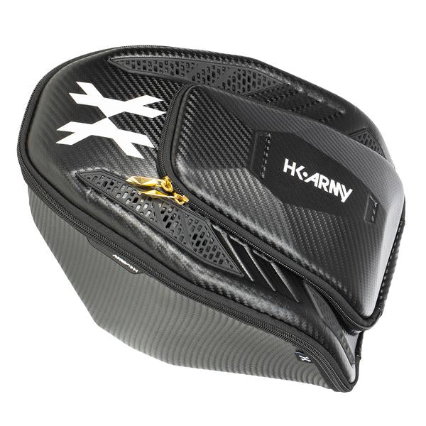 HK Army Exo Goggle Case - Black Carbon Fiber w/ Gold Zipper - HK Army