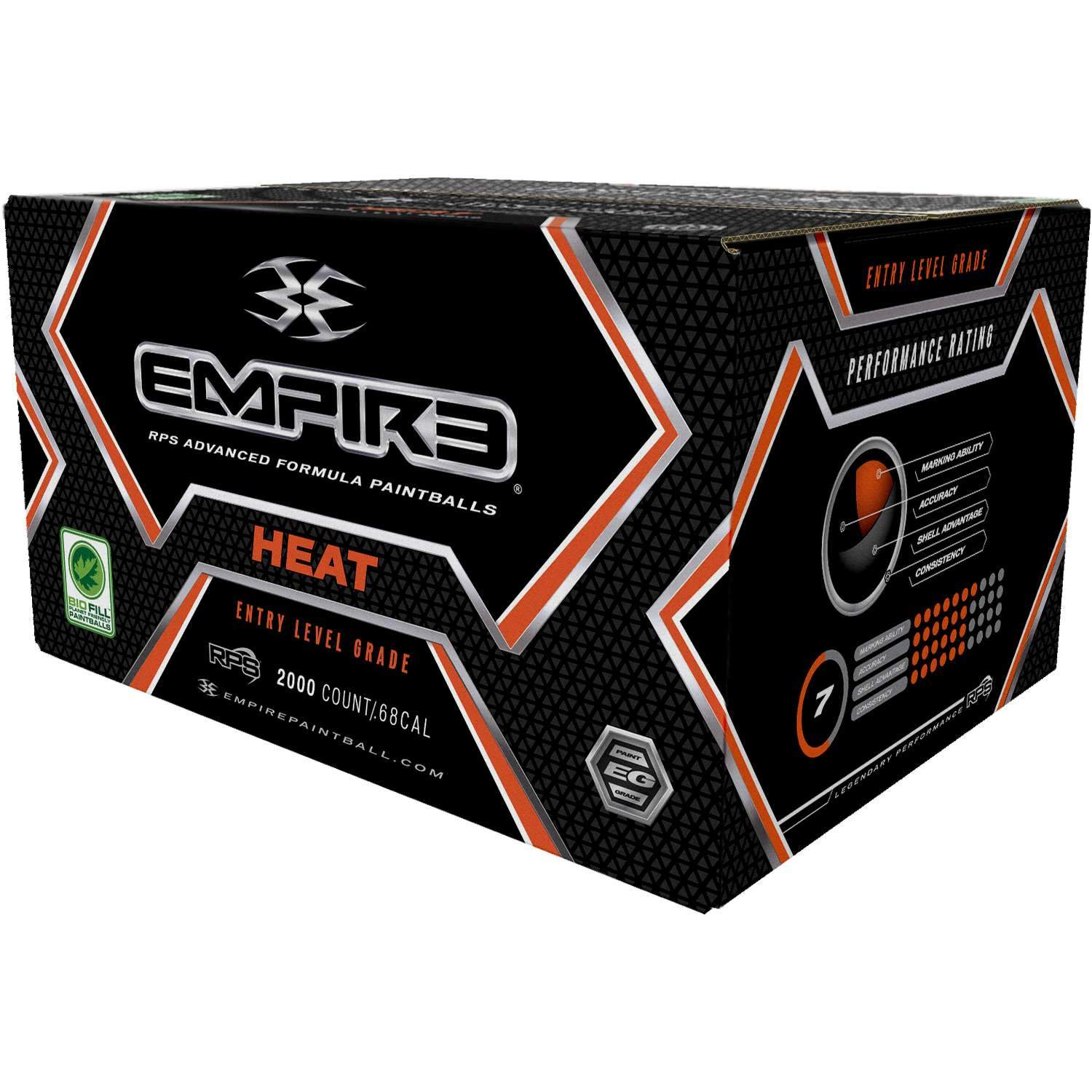Empire Heat Paintballs - 2000 Count - Green Fill - Empire