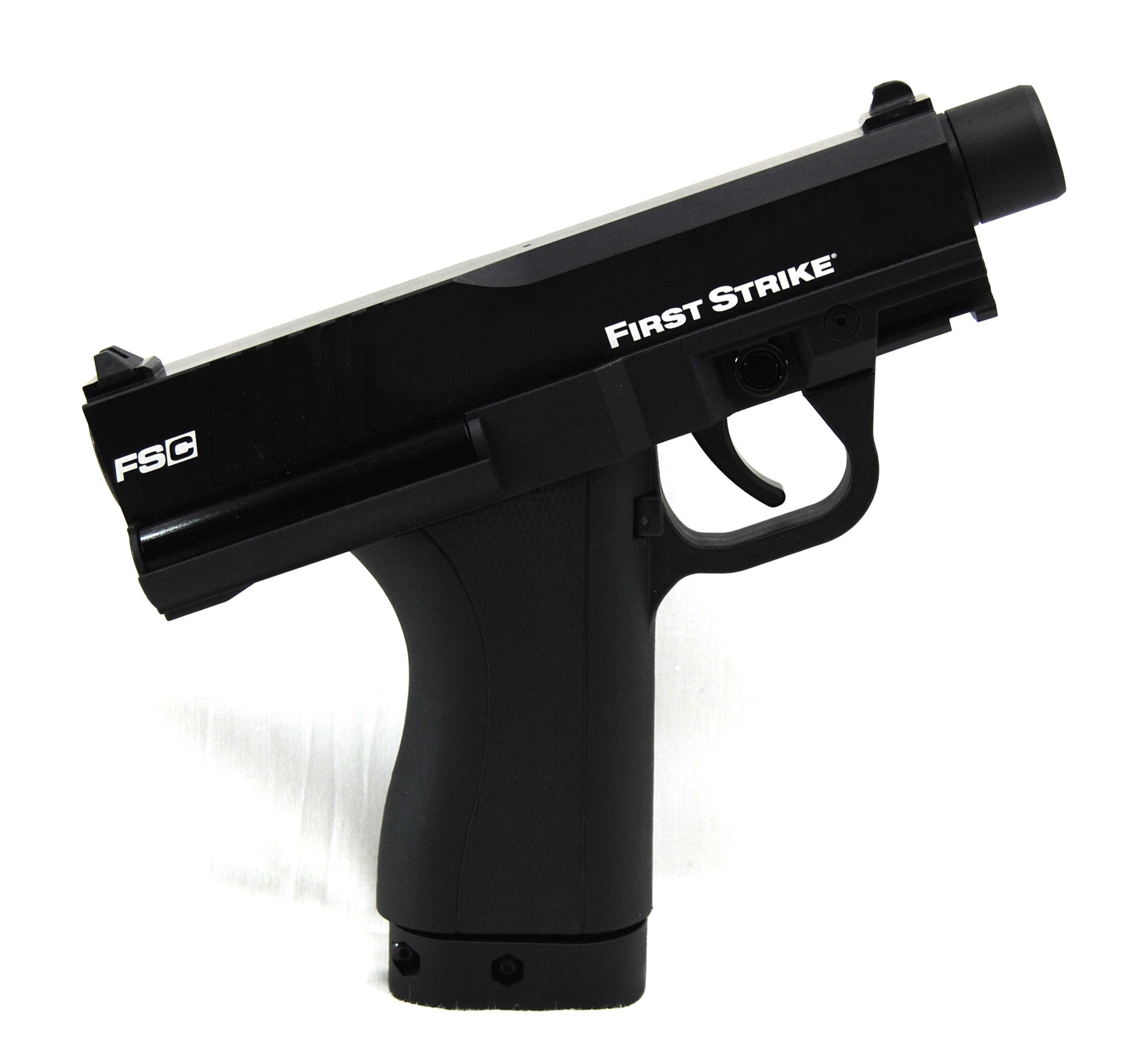 First Strike FSC (First Strike Compact) Paintball Pistol + Carmatech NEMESIS Barrel + Mock Suppressor - First Strike