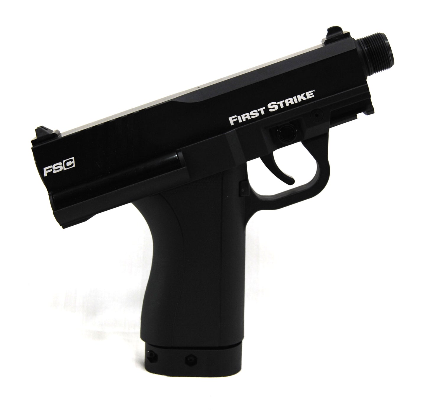 First Strike FSC (First Strike Compact) Paintball Pistol + Carmatech NEMESIS Barrel + Mock Suppressor - First Strike