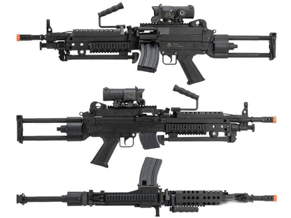 Cybergun FN Licensed M249 Para "Featherweight" Airsoft Machine Gun - Black - Cybergun
