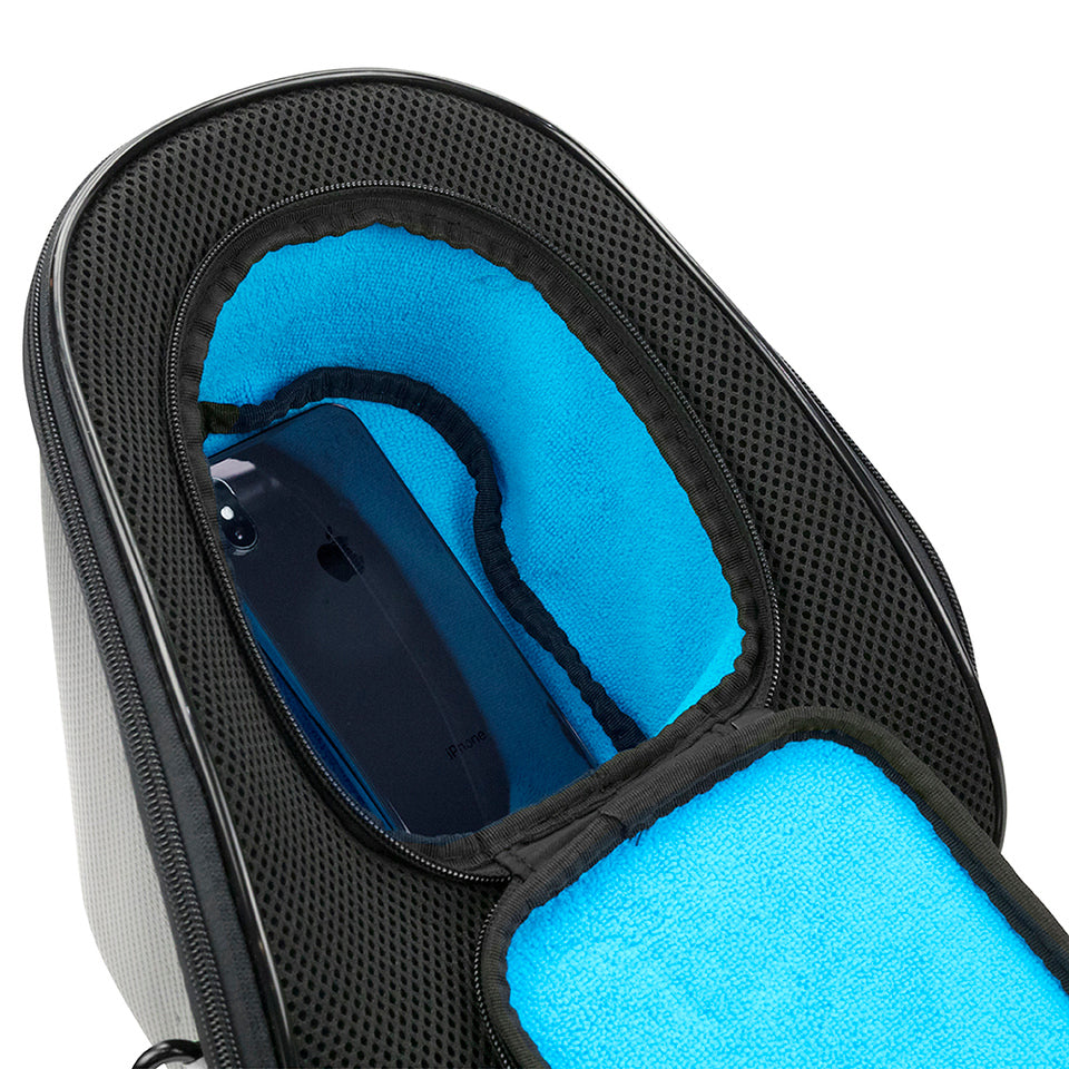 Limited Edition Exalt V3 Universal Carbon Goggle Case - Charcoal Grey / Cyan Microfiber - Exalt