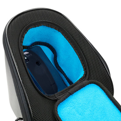 Limited Edition Exalt V3 Universal Carbon Goggle Case - Charcoal Grey / Cyan Microfiber - Exalt