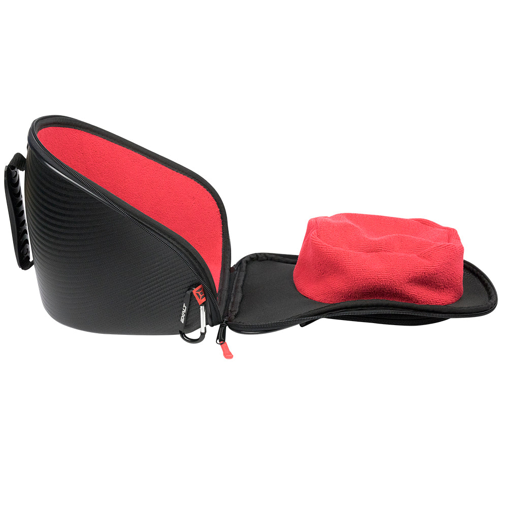 Exalt Carbon Universal Goggle Case - V3 Black/Red - Exalt
