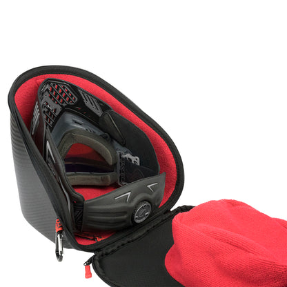 Exalt Carbon Universal Goggle Case - V3 Black/Red - Exalt