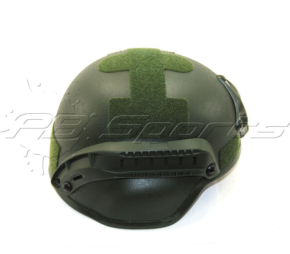 V Tactical Airsoft Helmet MICH 2000 w/Mount&amp;Rails Green - Valken Paintball