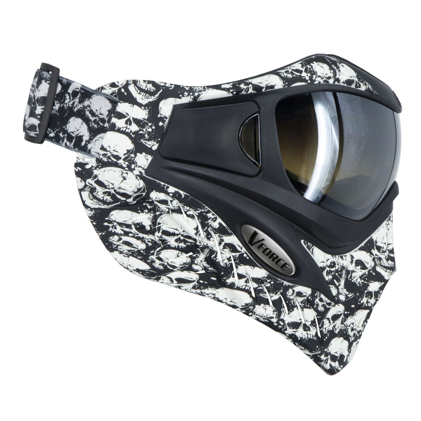 VForce Grill SE Catacomb with Quicksilver & Clear Thermal Lens - Black/White Skulls