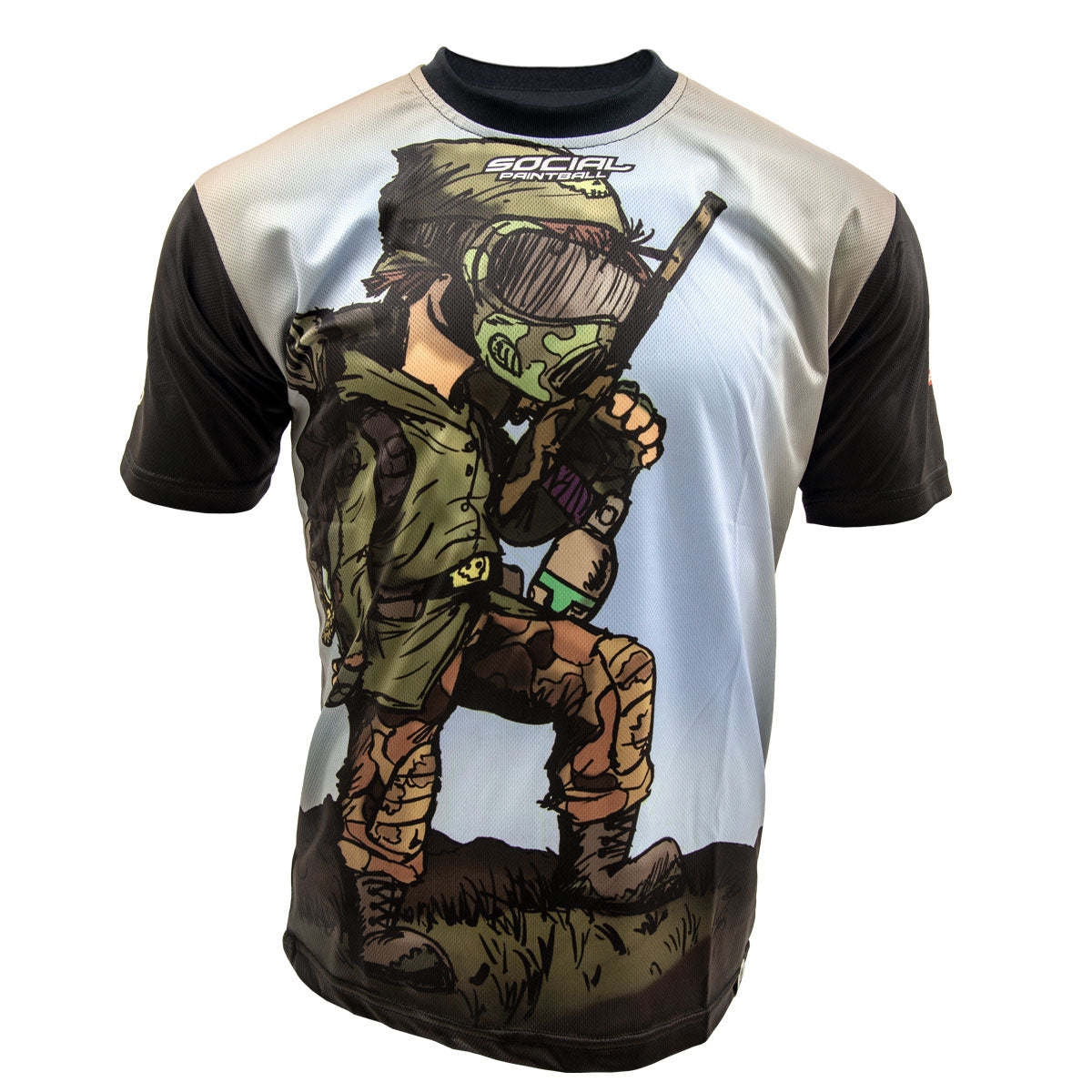 Social Paintball Dry-Wick Grit T-Shirt - Cartoon Series - Reaper