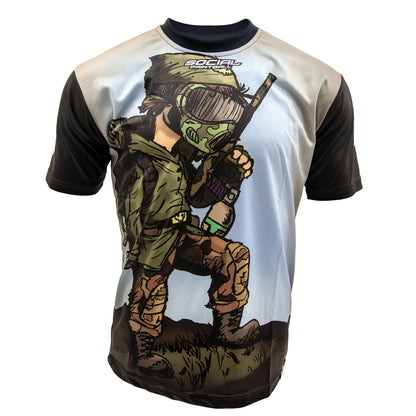 Social Paintball Dry-Wick Grit T-Shirt - Cartoon Series - Reaper