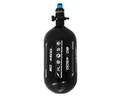 HK Army AeroLite "EXTRA LITE" Tank w/ Aerolite2 Pro Reg - 80ci / 4500psi - Black - HK Army