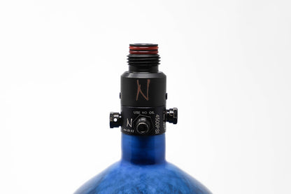 Ninja 68ci 4500psi SL2 HPA Paintball Tank - Blue w/ White Logo - Standard Reg