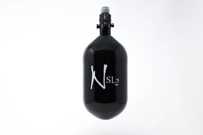 Ninja 68ci 4500psi SL2 HPA Paintball Tank - Black w/ White Logo