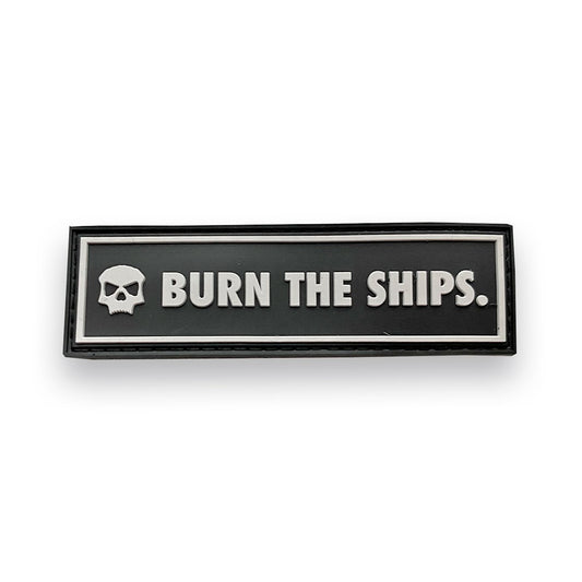 Infamous Paintball "Burn The Ships" Medium Style Patch - Black White