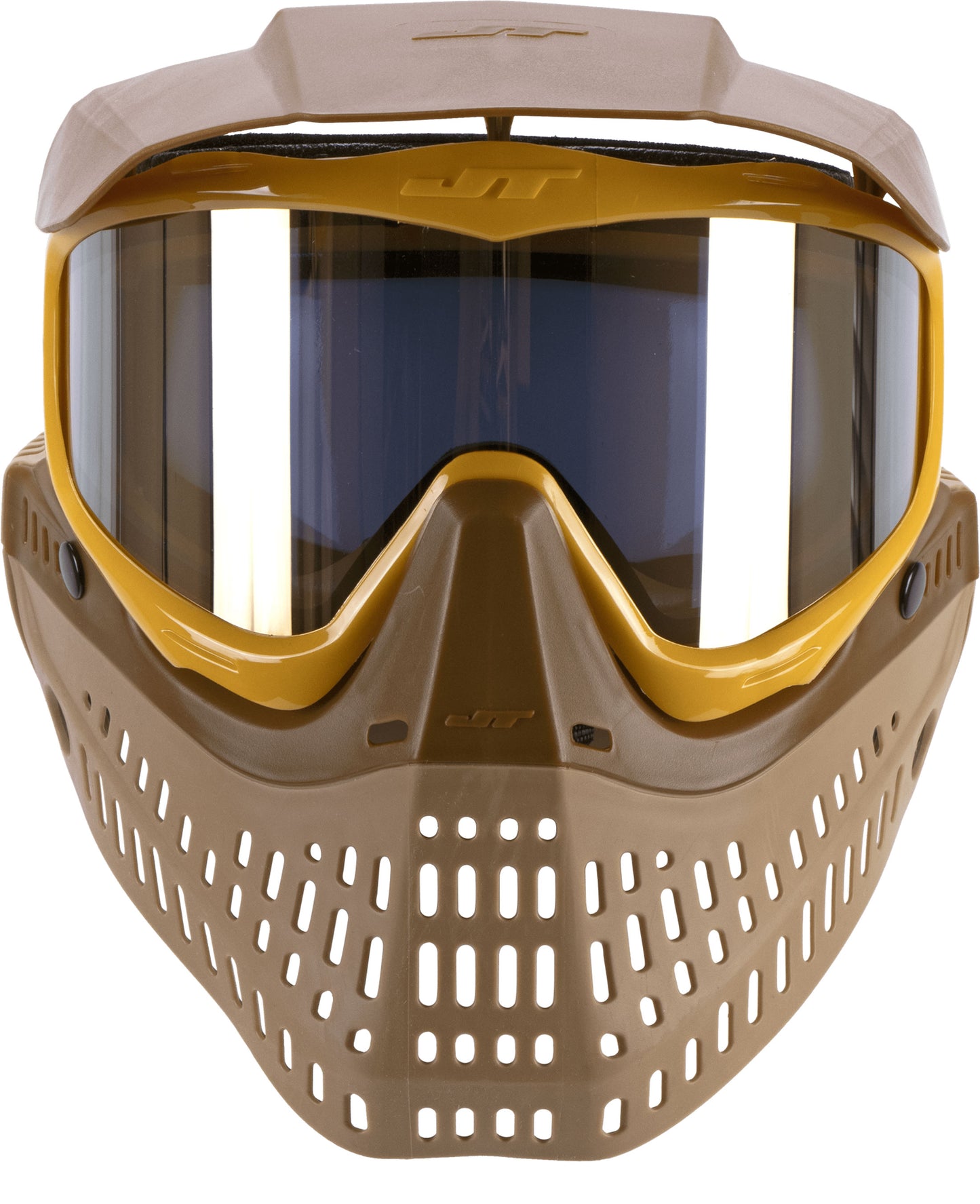 JT Spectra Proflex LE Goggle - Brown/Tan/Gold - w/ Prism 2.0 Gold + Vortex II Fan - JT