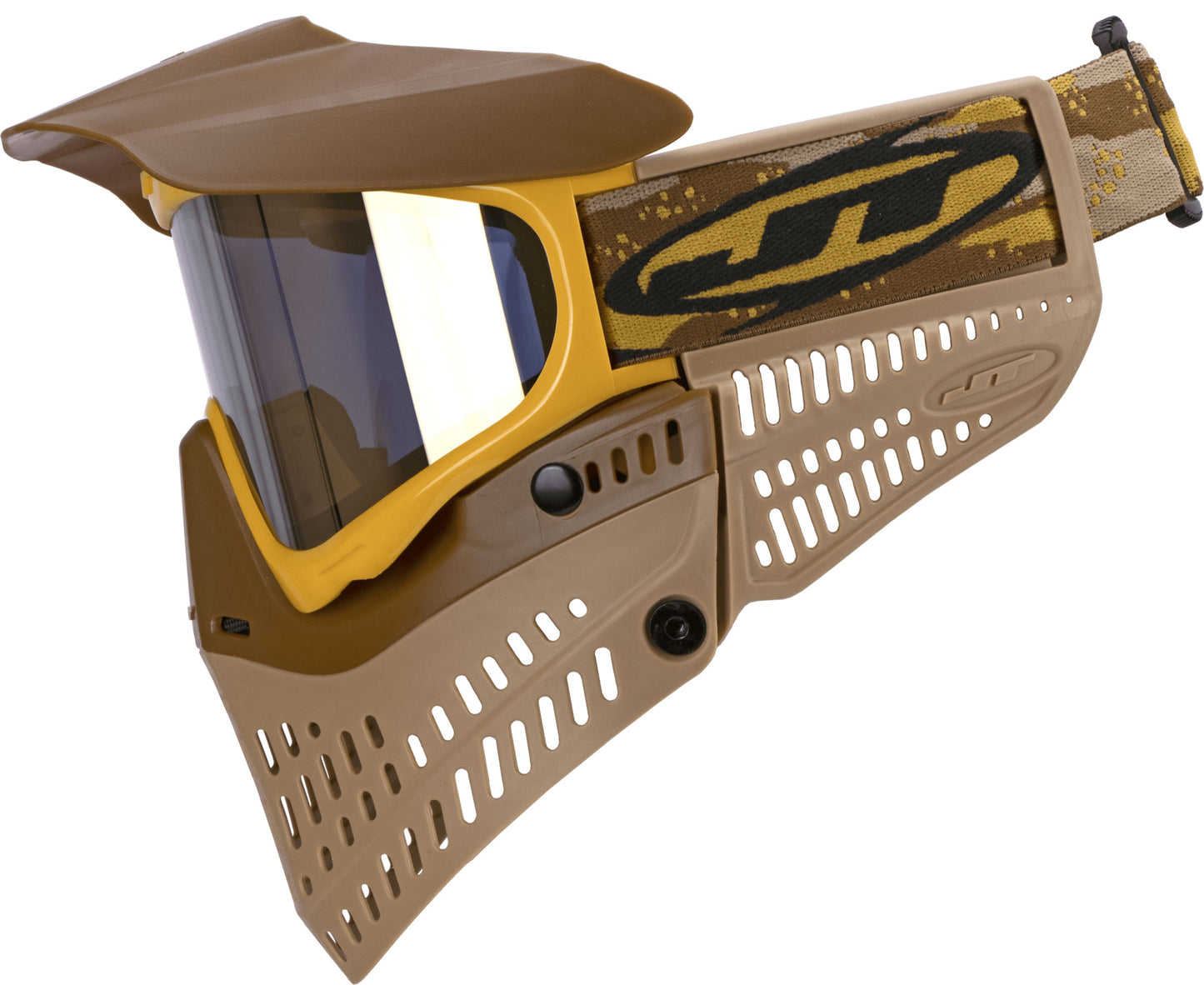 JT Spectra Proflex LE Goggle - Brown/Tan/Gold - w/ Prism 2.0 Gold + Vortex II Fan - JT