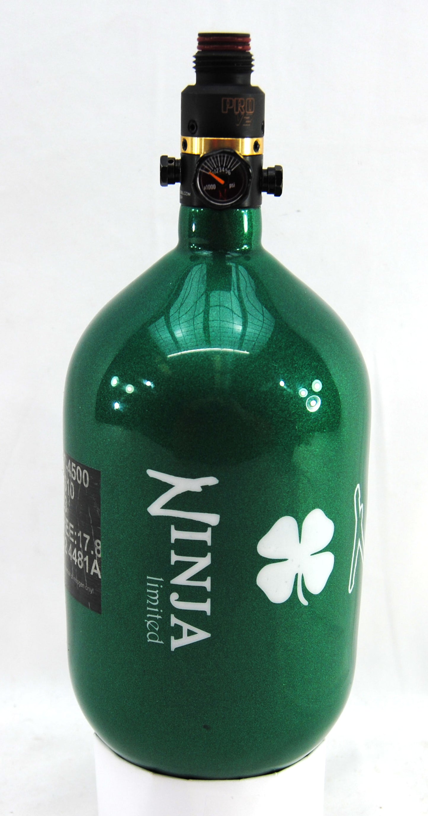 Ninja 68ci 4500psi HPA Tank - Limited Edition St. Patrick's Day Lucky Clover - Pro V2 Regulator - Ninja Paintball