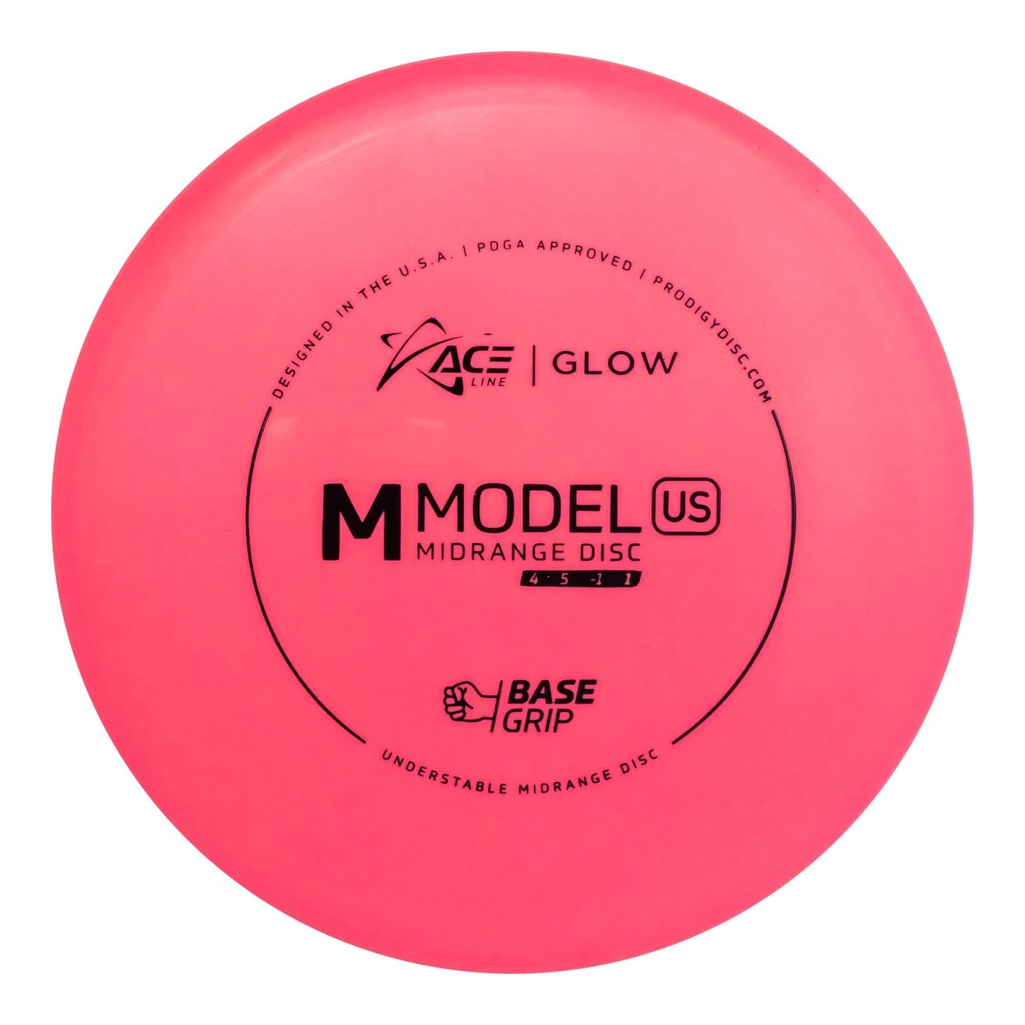 Prodigy Ace Line M Model US Midrange Disc - Basegrip Glow Plastic