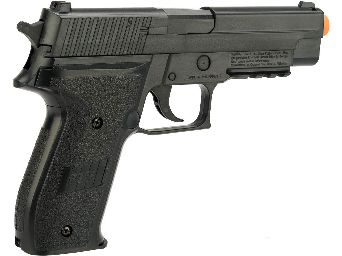 Cybergun SIG Sauer Licensed P226 Spring Powered Airsoft Pistol - Black - Evike
