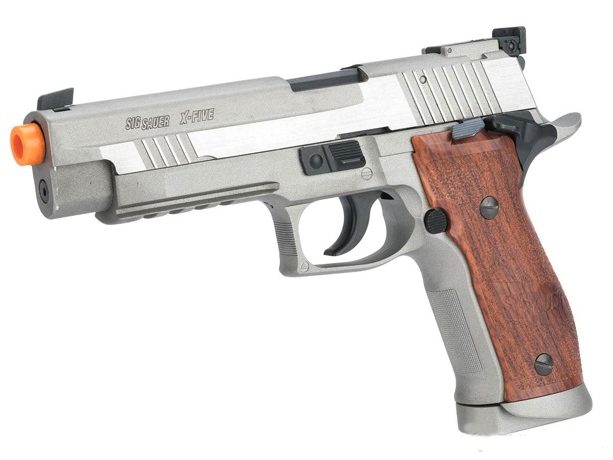 SIG Sauer X-Five CO2 Powered Blowback Airsoft Pistol - Stainless