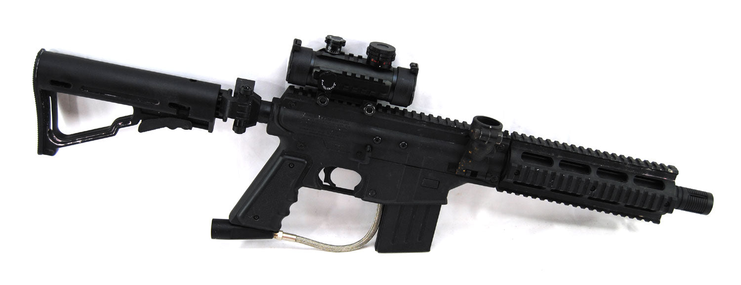 Used Tippmann Project Salvo w/ E-Grip &amp; Raptor Red Dot Sight - Black - Tippmann Sports