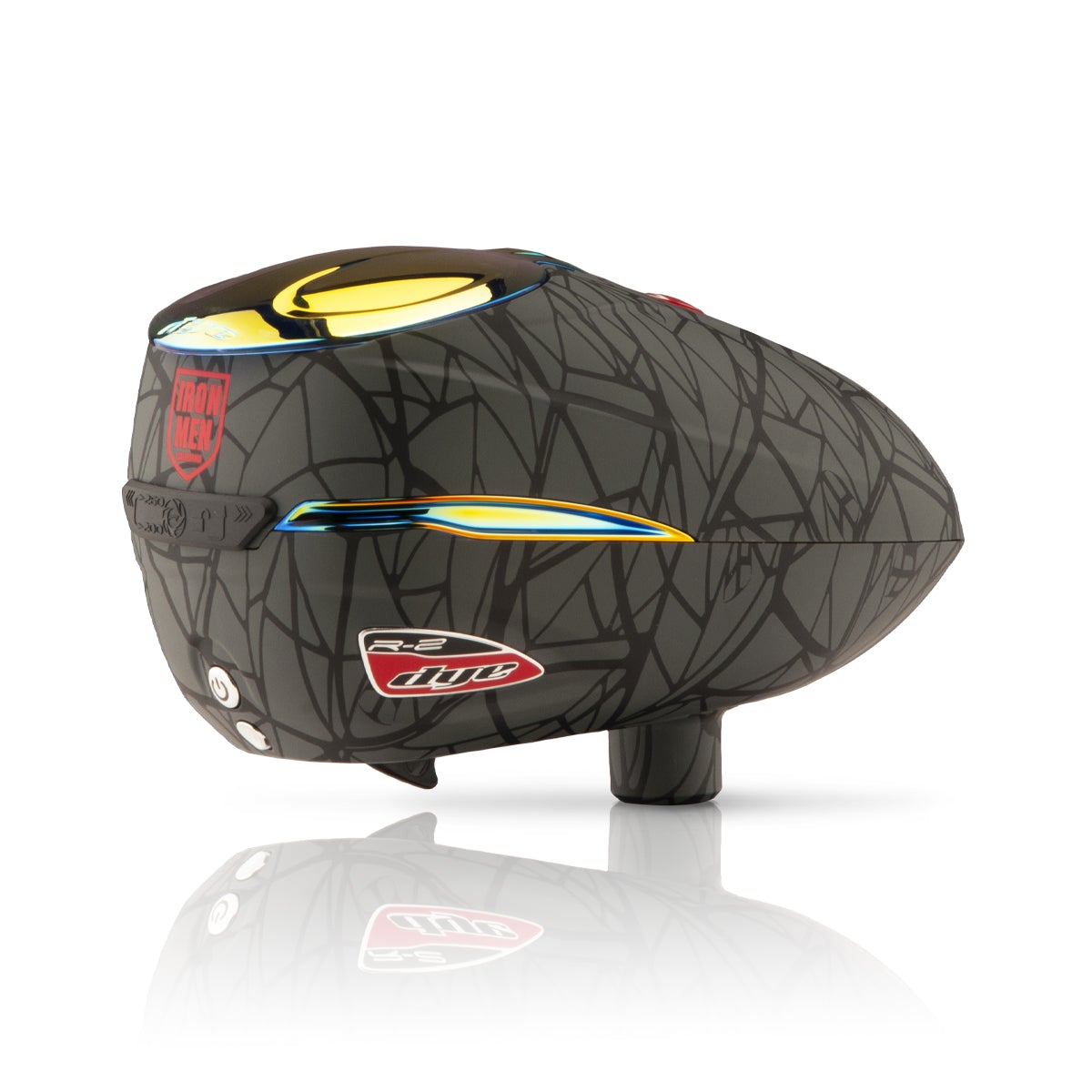 DYE Rotor R2 Paintball Loader - Ironmen (Black/Red)