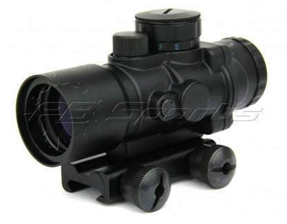TACFIRE 3x30 Tri-Illuminated Ultra Compact Prism Scope - Black - TACFIRE