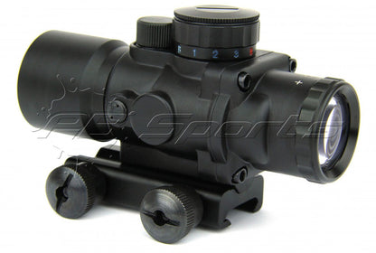 TACFIRE 3x30 Tri-Illuminated Ultra Compact Prism Scope - Black - TACFIRE