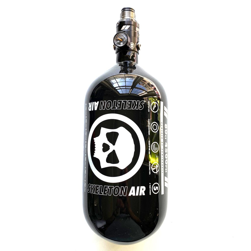 Infamous Skeleton Air "Hyperlight" 80ci/4500psi Tank w/ Haymaker 500 Reg - Black - Infamous