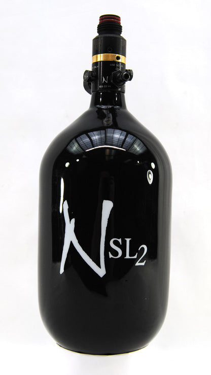 Ninja 68ci 4500psi SL2 HPA Paintball Tank - Black w/ White Logo