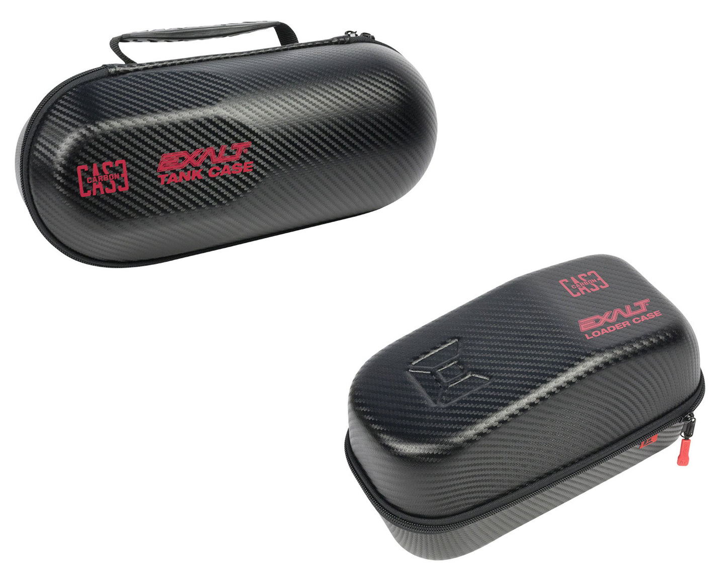 Exalt Paintball Carbon Tank/Loader Case Combo - Red - Exalt