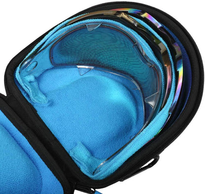 Limited Edition Exalt Universal Carbon Lens Case V3 - Charcoal Grey / Cyan Microfiber - Exalt