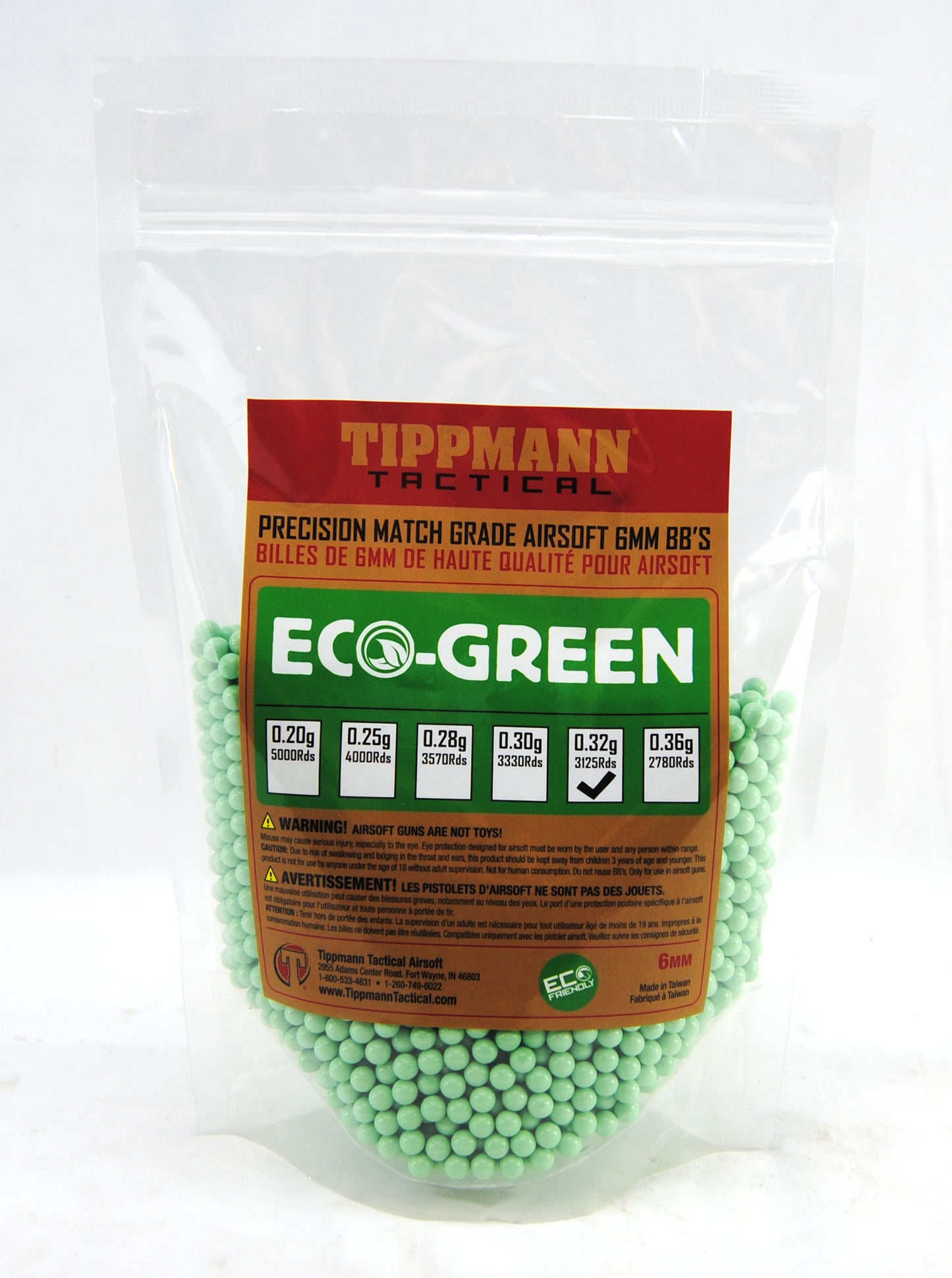 Tippmann Tactical ECO-GREEN 6mm BBs 1kg Bag