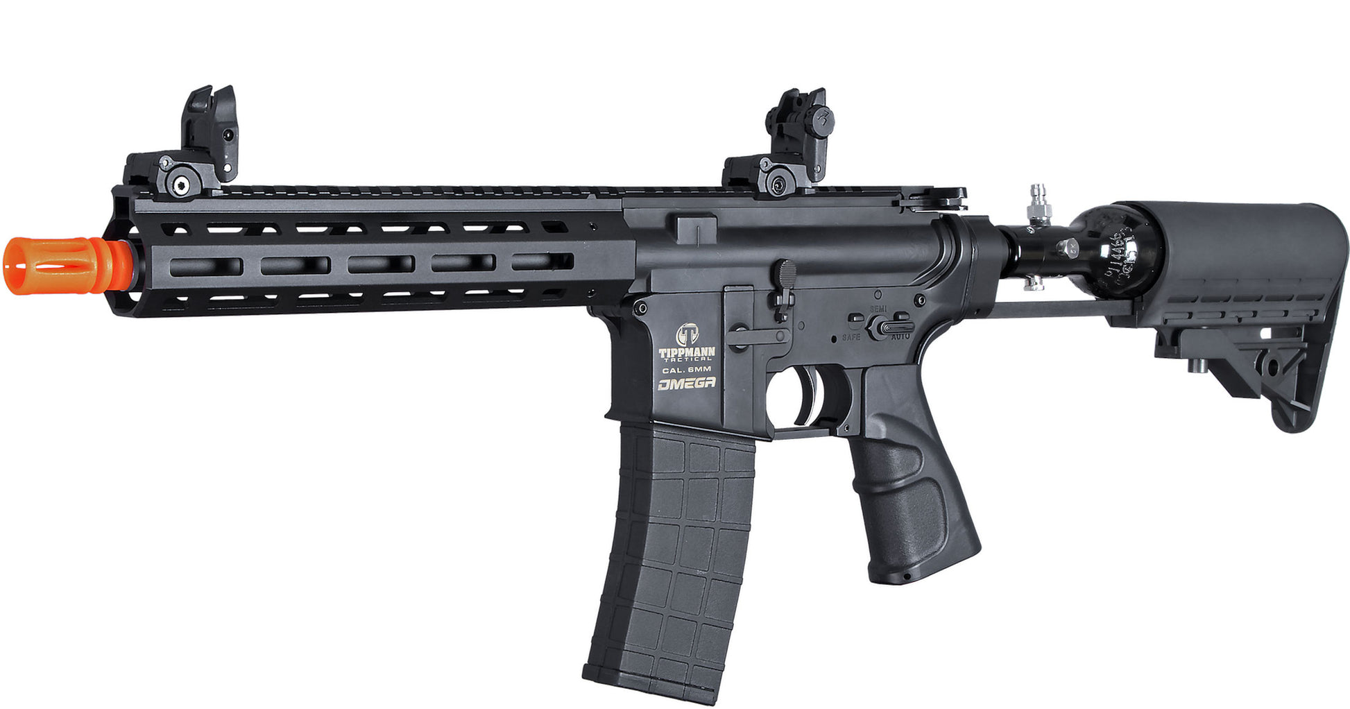 Tippmann Tactical OMEGA-PV CQB E-Matic Airsoft Rifle - 13ci Tank Stock - Tippmann Sports