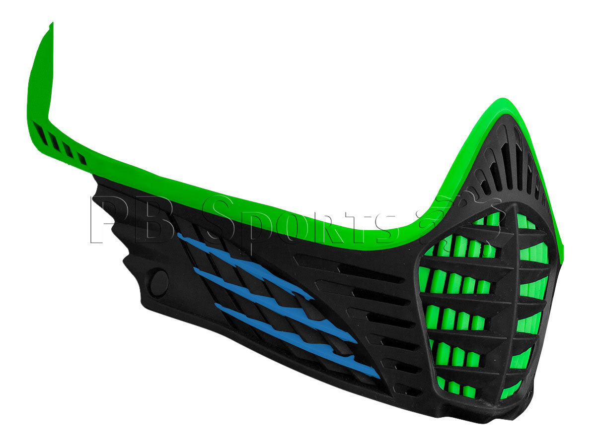 Virtue VIO Contour Facemask - Lime/Cyan/Black - Virtue