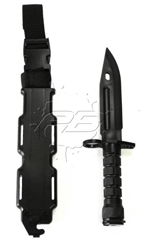 Valken Bayonet Airsoft Fake Knife Flexible Rubber, Soft Rubber, with Sheath - Valken Paintball