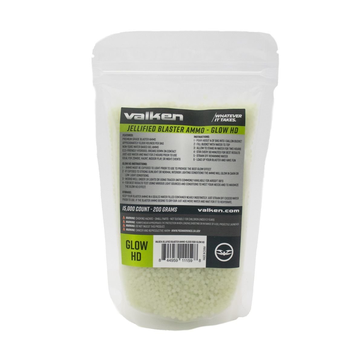 Valken GLOW HD Gel Blaster Ammo - 15,000 Rounds