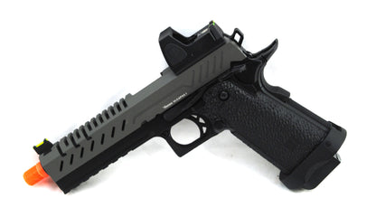 Nuprol Vorsk Hi-Capa 5.1 + BDS Full Metal Gas Blowback Pistol - Black/Grey