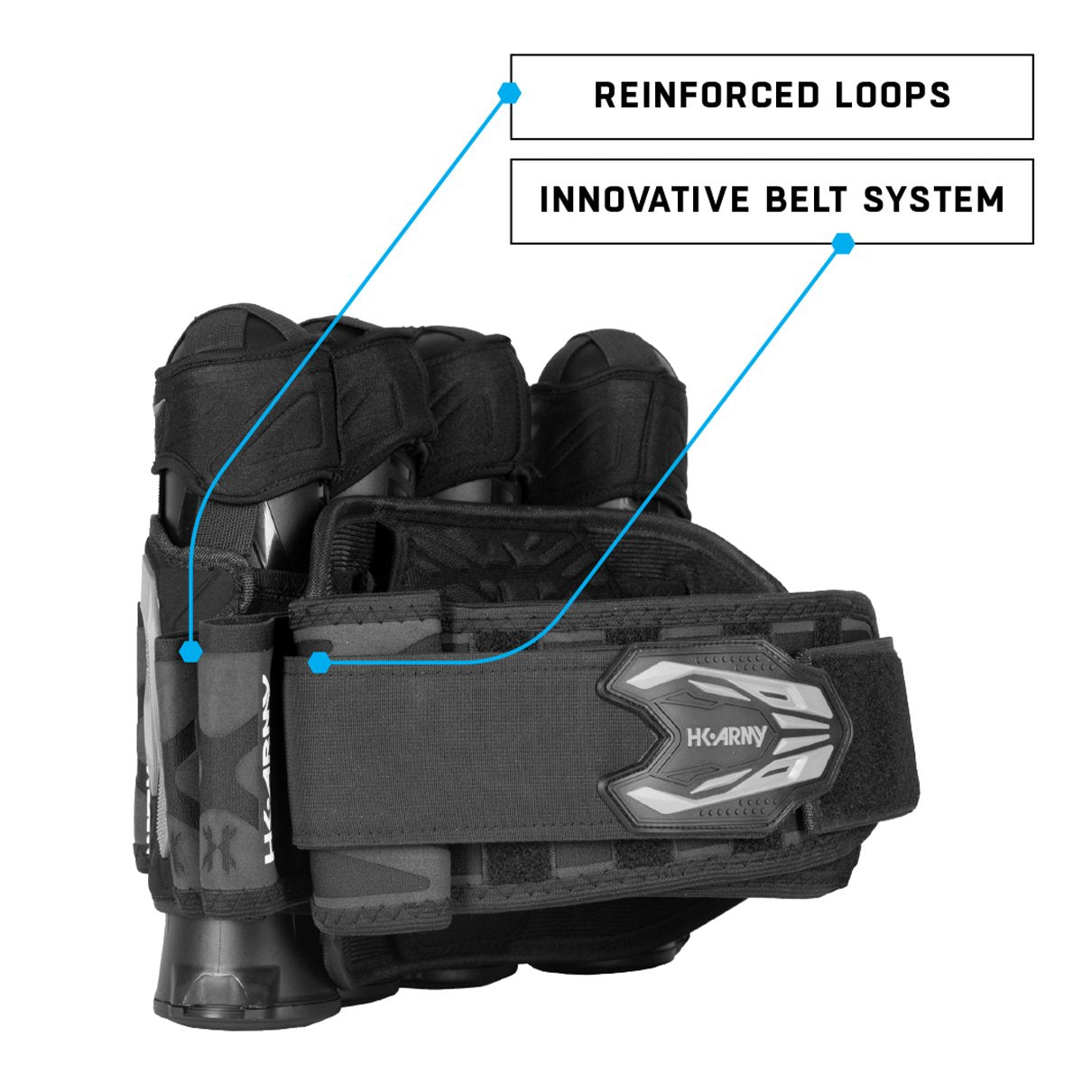 HK Army Zero G 2.0 Harness 5+4 - Black/Blue - HK Army