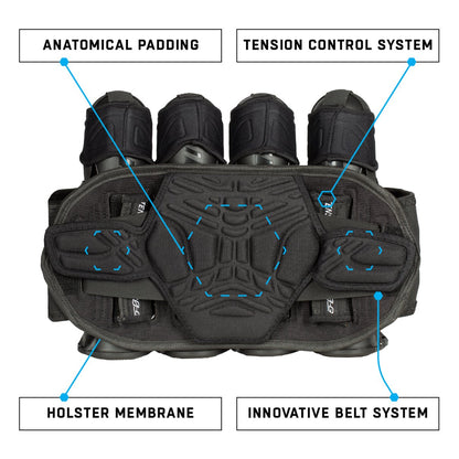 HK Army Zero G 2.0 Harness 4+3 - Black/Black - HK Army