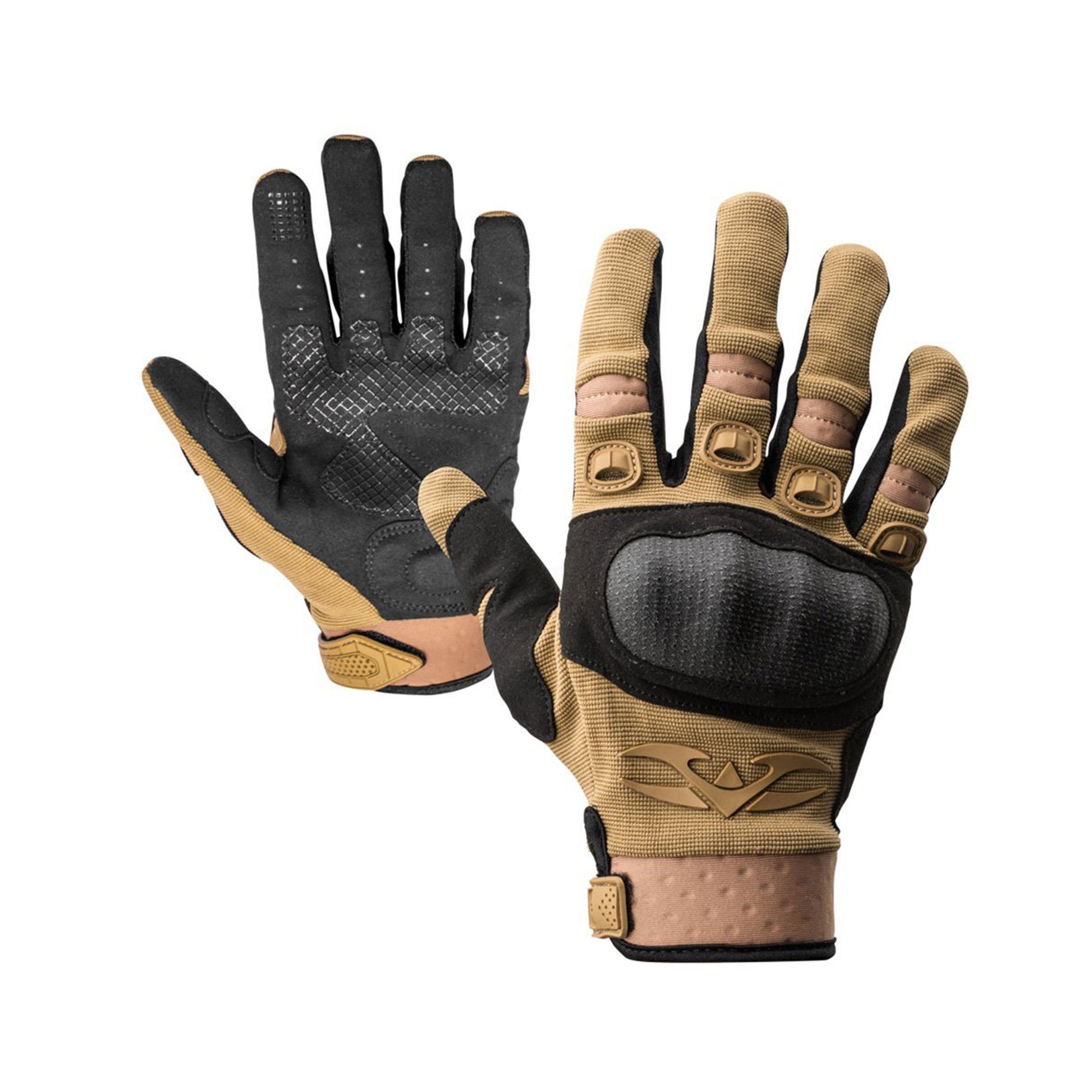 Valken Zulu Full Finger Gloves - Tan - Medium - Valken Paintball