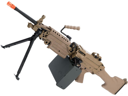 Cybergun FN Licensed M249 Airsoft Machine Gun MK II / Tan / AEG - Cybergun