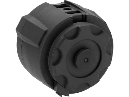 Angel Custom 1500 Round Firestorm Airsoft AEG Drum Flashmag (Body Only) - Black - Evike