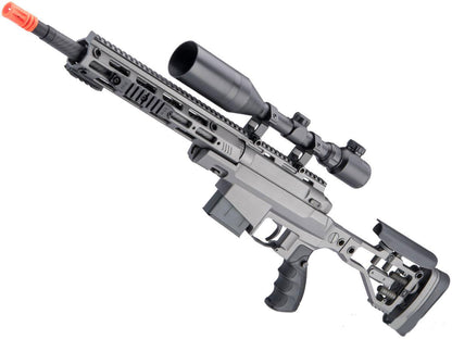 ARES MSR303 Quick-Takedown High Powered Spring Airsoft Sniper Rifle - Titanium