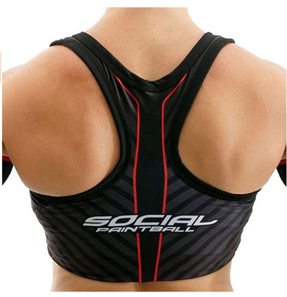 Social Paintball Grit Padded Sports Bra - Stealth Black - XS - Social Paintball