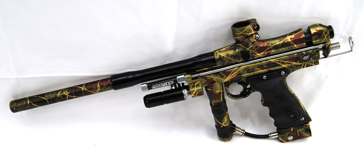 Used Dye X Freeflow Reflex Autococker - Custom Splash Camo Anno