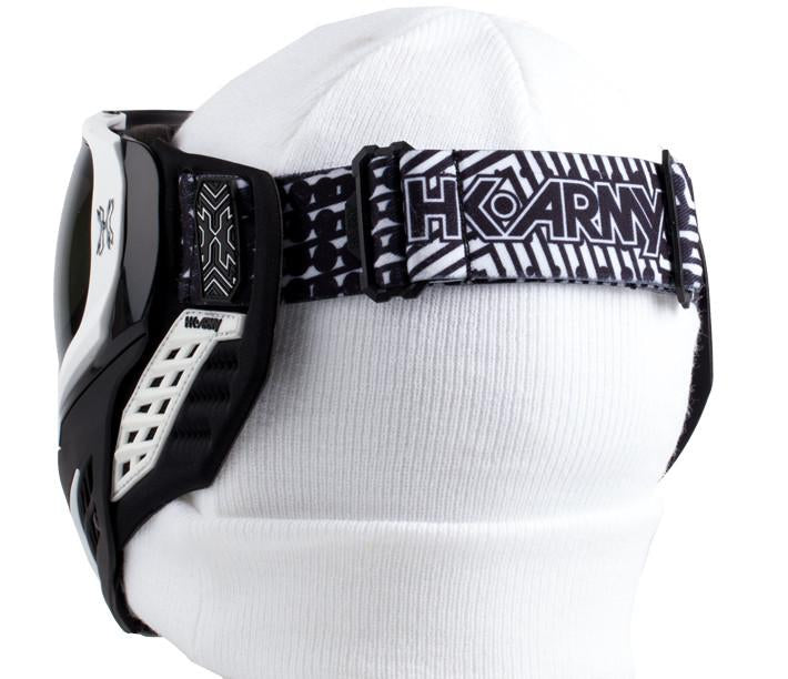 HK Army KLR Goggle - CARBON (Black/White) - Chrome Lens - HK Army