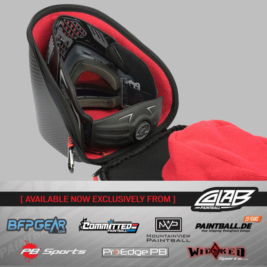 Exalt Carbon Universal Goggle Case - V3 Black/Red - Exalt