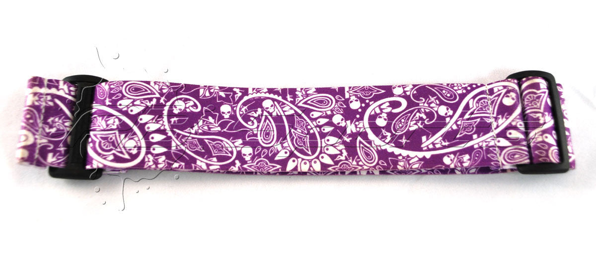KM Strap - Bandana - Purple with White - KM
